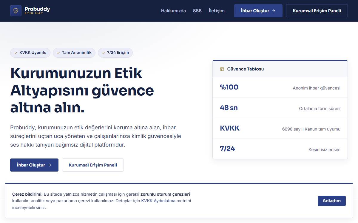 alt1 — Kurumsal Güven / Legal tasarımının ana sayfa önizlemesi